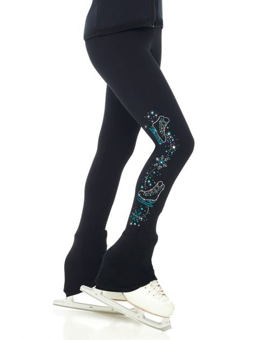 Leggings with Sequins Appliqué and Integrated Pocket